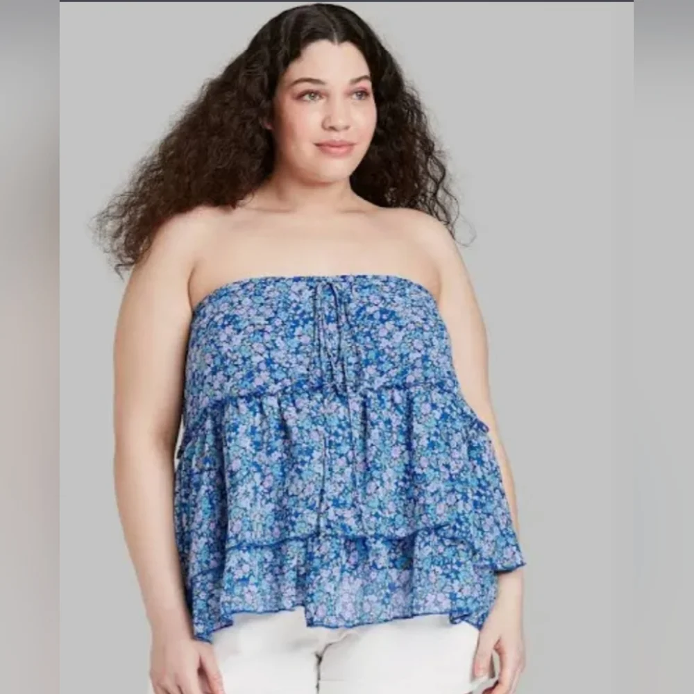 Wild Fable Floral Skirt - Blue Medium - Picture 6 of 9